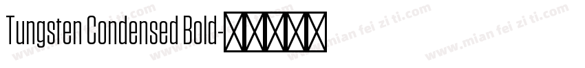 Tungsten Condensed Bold字体转换